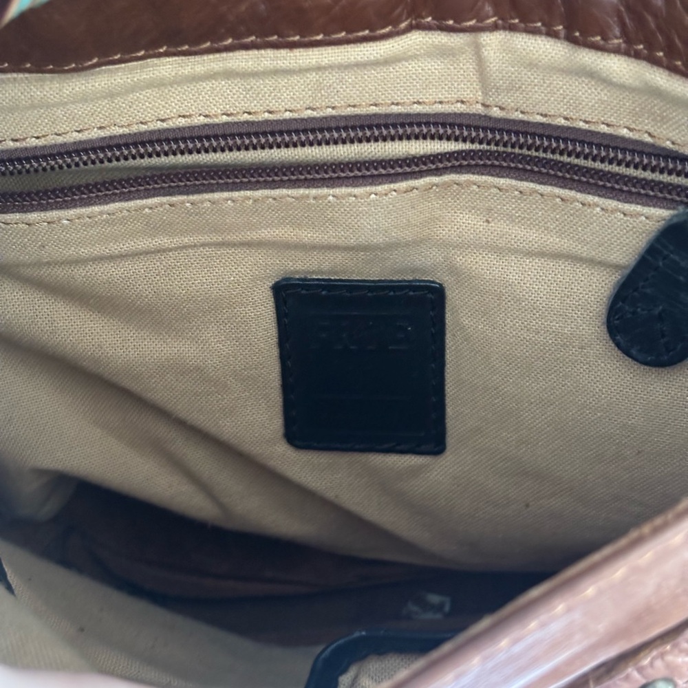 Frye Leather Woven Messenger Bag Mid 2010’s - Picture 4 of 8